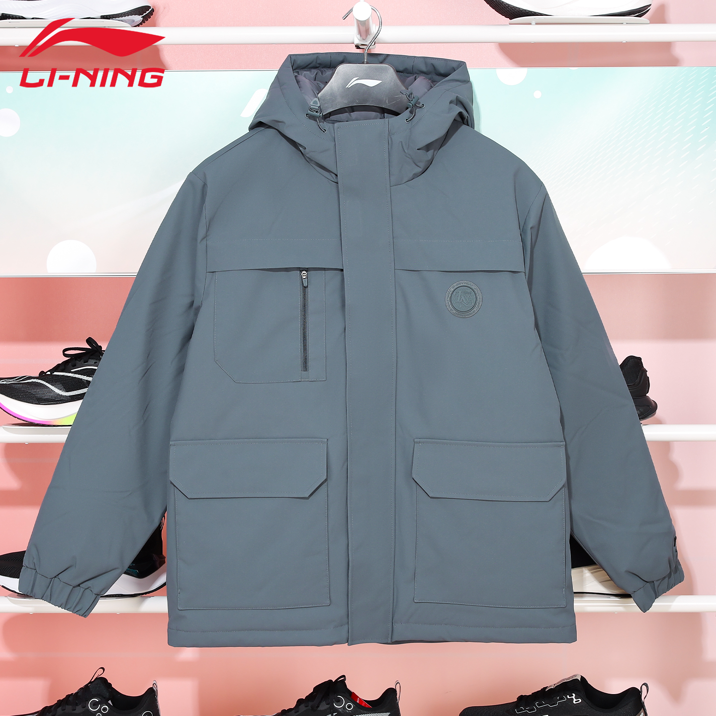 李宁运动短羽绒服男冬季新款