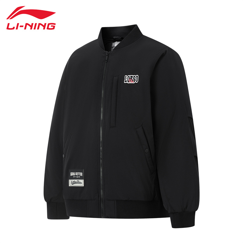 李宁羽绒服男秋冬短款棒球服学生