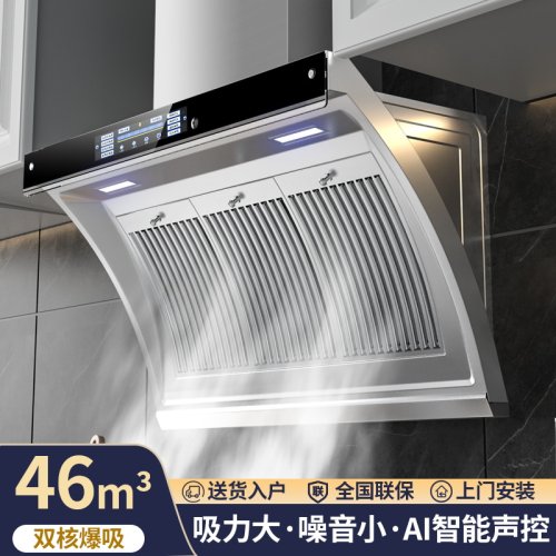 欧派高变频抽油烟机家用厨房带清洗侧吸式吸烟机不锈钢小型包安装