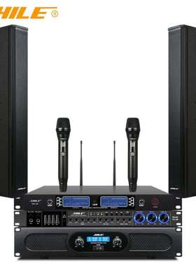 狮乐（SHILE）AV2011D+BX408专业大功率会议音响系统后级功放150W