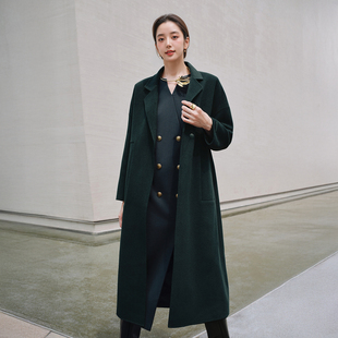 袁泉同款 珂奈禾蔻商场同款羊毛长款大衣26春新款高级感XL01075K7