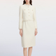 冬春款 羊毛珂奈禾同款 拉 香风假两件连衣裙白色宴会高端RF07173V1