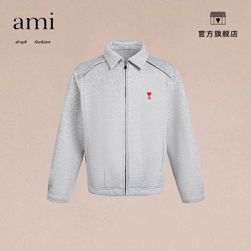 正品AMI DRAJK美式高街纯色开衫拉链卫衣男秋季高级感夹克外套,男装,短裤,淘宝优惠券,粉丝福利购,淘宝优惠卷