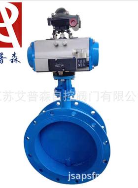 法兰蝶阀/气动高温通风D641X-1C气动厂蝶阀碳钢法兰偏置板