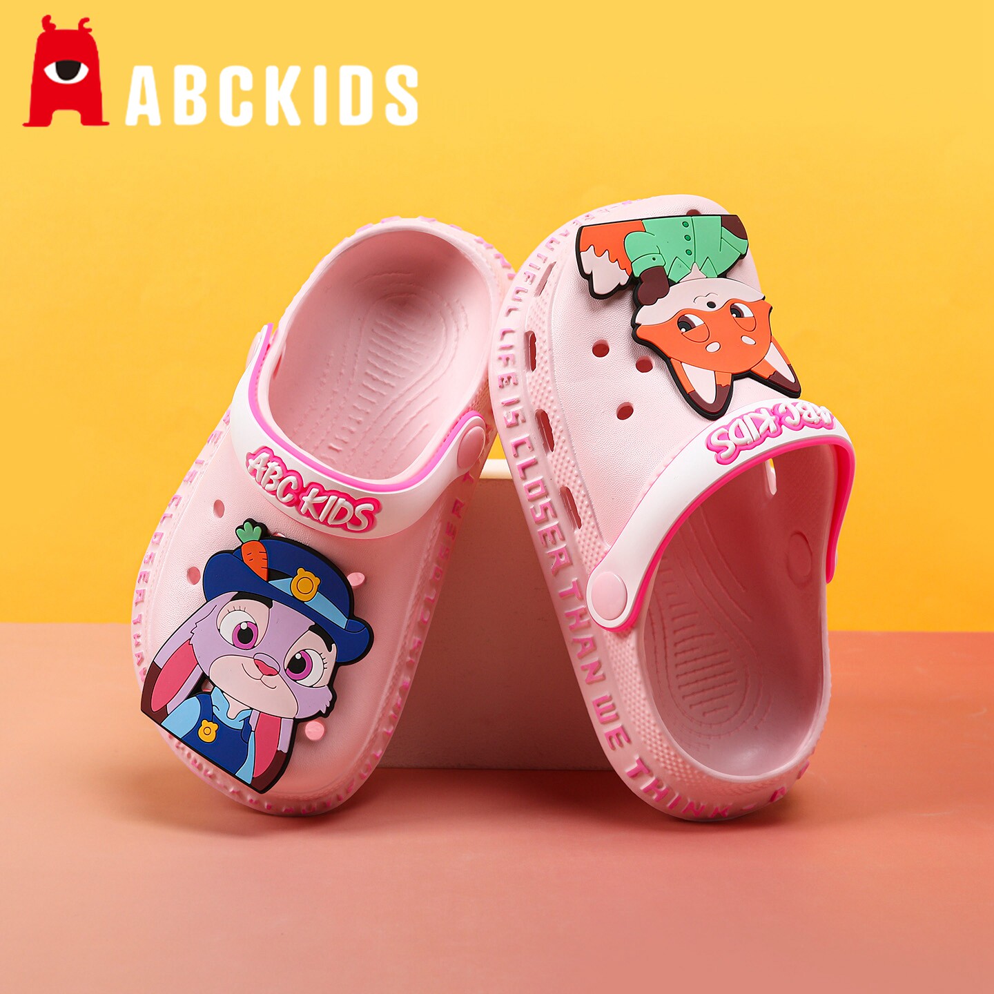 abc疯狂动物城儿童洞洞鞋女童拖鞋夏季新款男童防滑女孩沙滩凉鞋