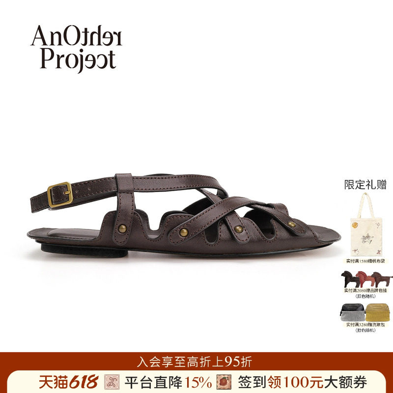 AnOtherProject交叉带罗马凉鞋