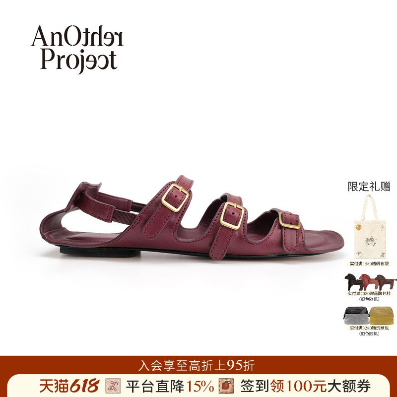 AnOther Project calista一字带平底罗马凉鞋女款夏季2026