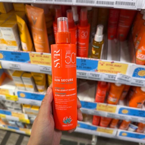 巴黎BC直邮本土SVR舒唯雅隐形保湿防晒喷乳SPF50+面部身体200ml
