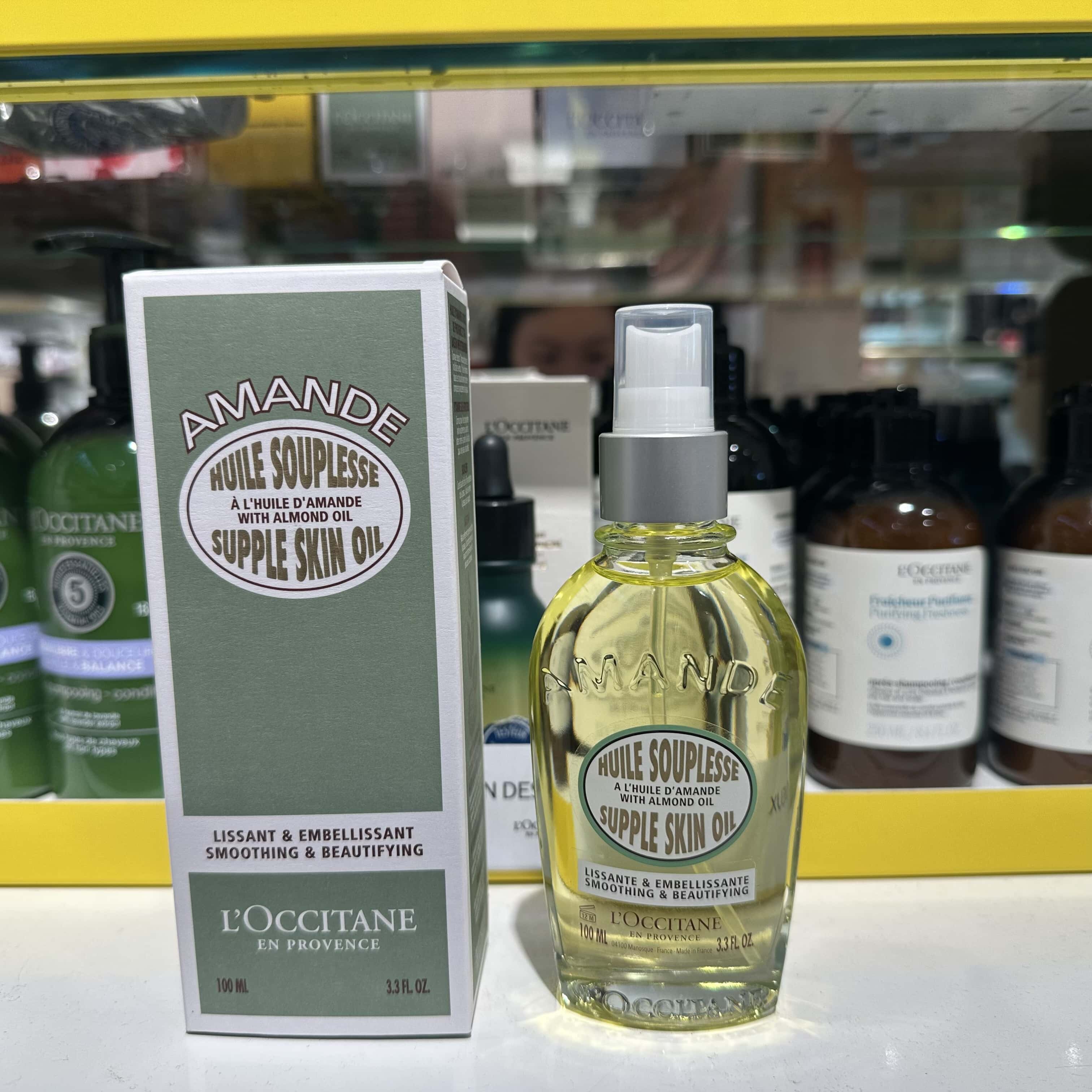 巴黎BC直邮欧舒丹甜扁桃/杏仁紧肤美体油100ml紧致肌肤深层滋养