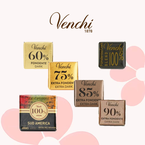 意大利进口Venchi闻绮60%75%85%90%中南美纯可可黑巧克3g买十送一