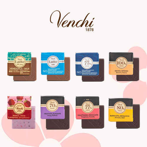 意大利进口零食Venchi闻绮蔓越莓牛奶70%可可碎黑巧无糖巧克力片