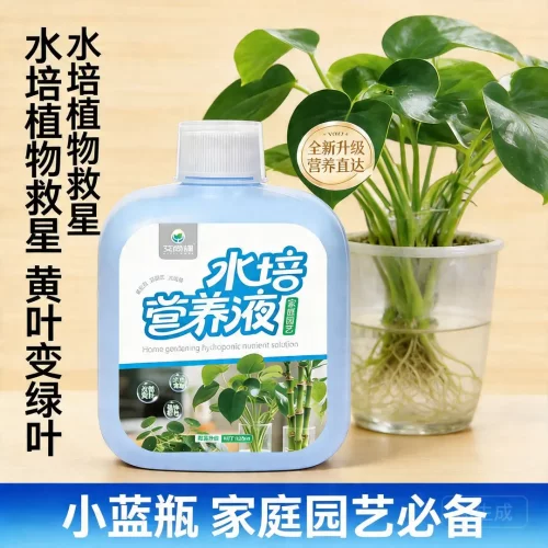 艾尚棵水培营养液液黄叶变绿叶
