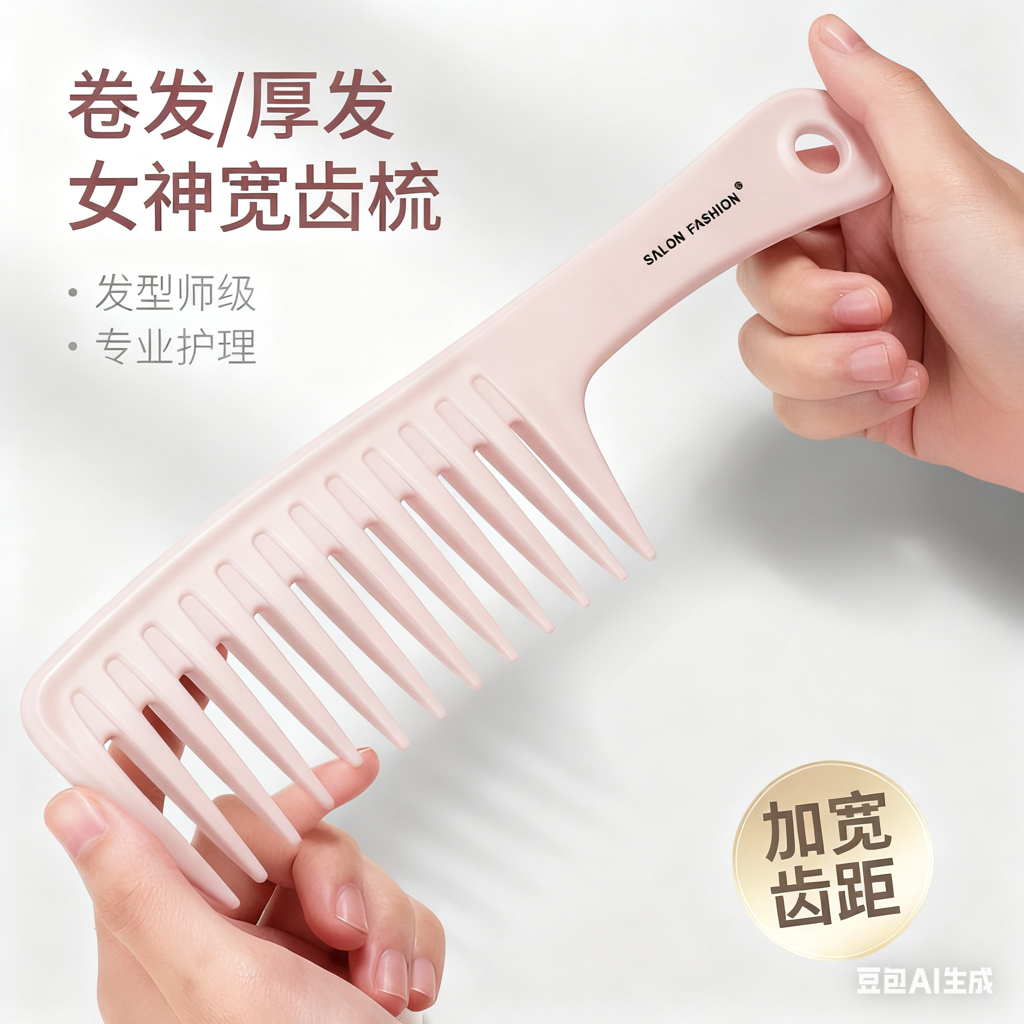 宽齿梳卷发烫发女士专用长发家用大号梳头发神器造型粗齿大齿梳子