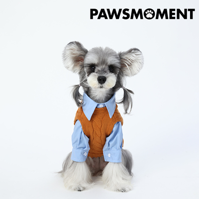 PAWSMOMENT·MIU风狗狗春款两件套姜黄色新款雪纳瑞约克夏法斗