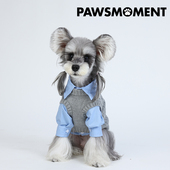 PAWSMOMENT·MIU风狗狗春款 两件套灰色新款 雪纳瑞约克夏法斗