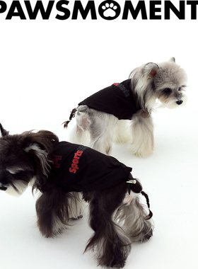 PAWSMOMENT宠物运动风加绒打底衫比熊马尔济斯小型犬宠物狗狗