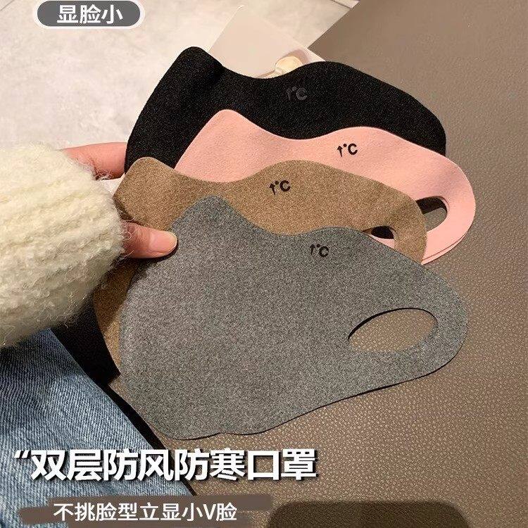 无痕德绒保暖防风骑行面罩女
