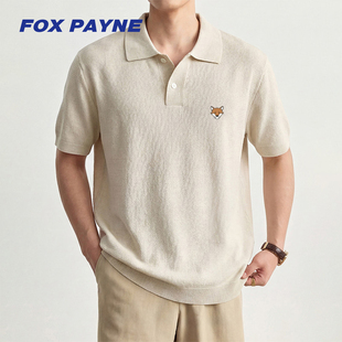 T恤男士 短袖 翻领上衣 PAYNE小狐狸气质老钱风休闲POLO衫 英国FOX