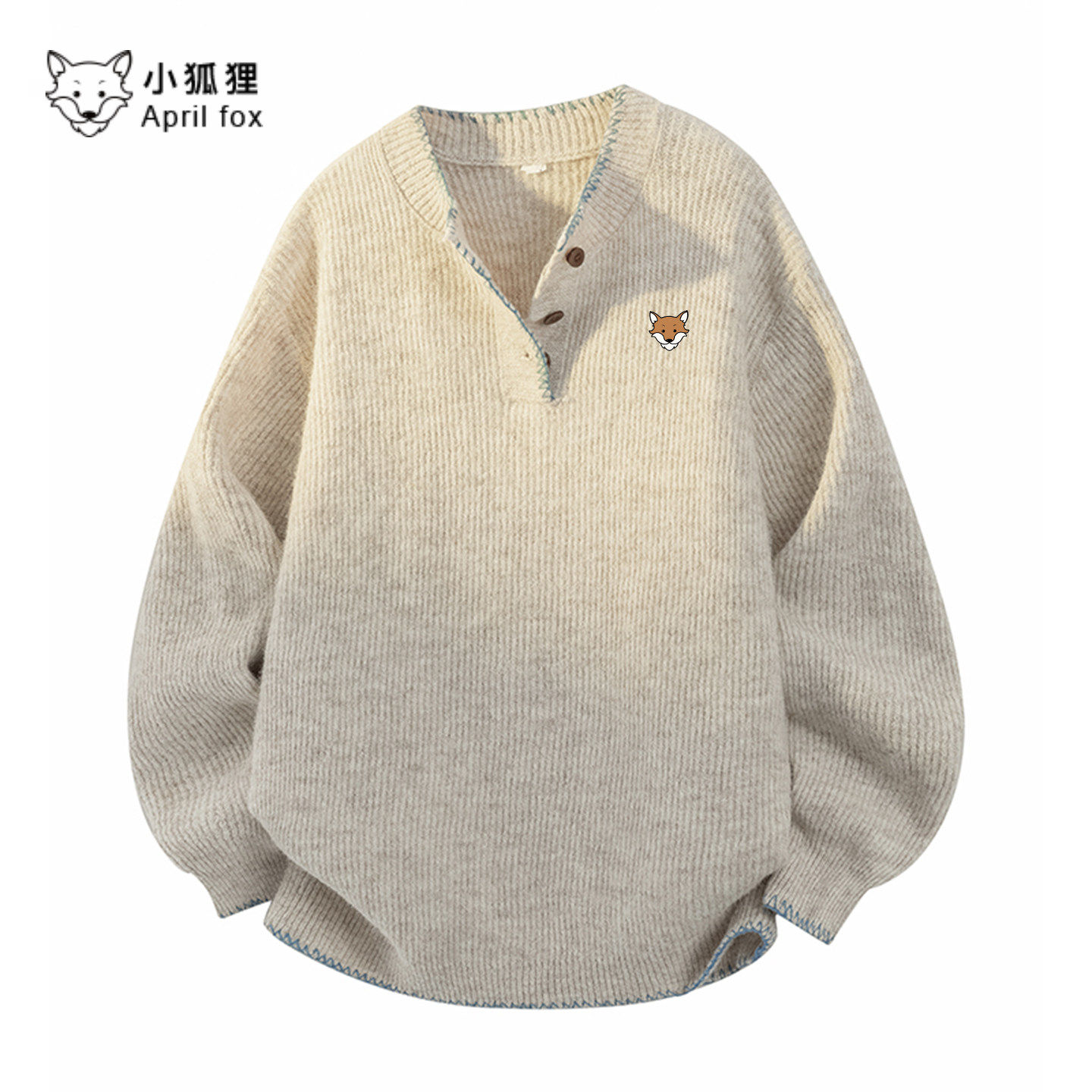 英国小狐狸潮牌针织衫毛衣男款秋季2025秋冬新款内搭慵懒宽松休闲