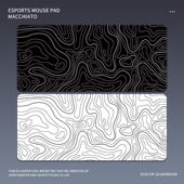 鼠标垫超大等高线黑白线条电脑桌垫电竞游戏专用滑鼠垫简约键盘垫