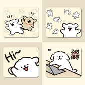 通用线稿小狗鼠标垫异形小号男女生可爱卡通动漫二次元 键盘垫