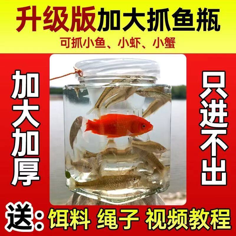 钓哈哈新款户外小孩抓鱼瓶倒须大号捕捉鱼神器便携儿童抓鱼捕鱼笼