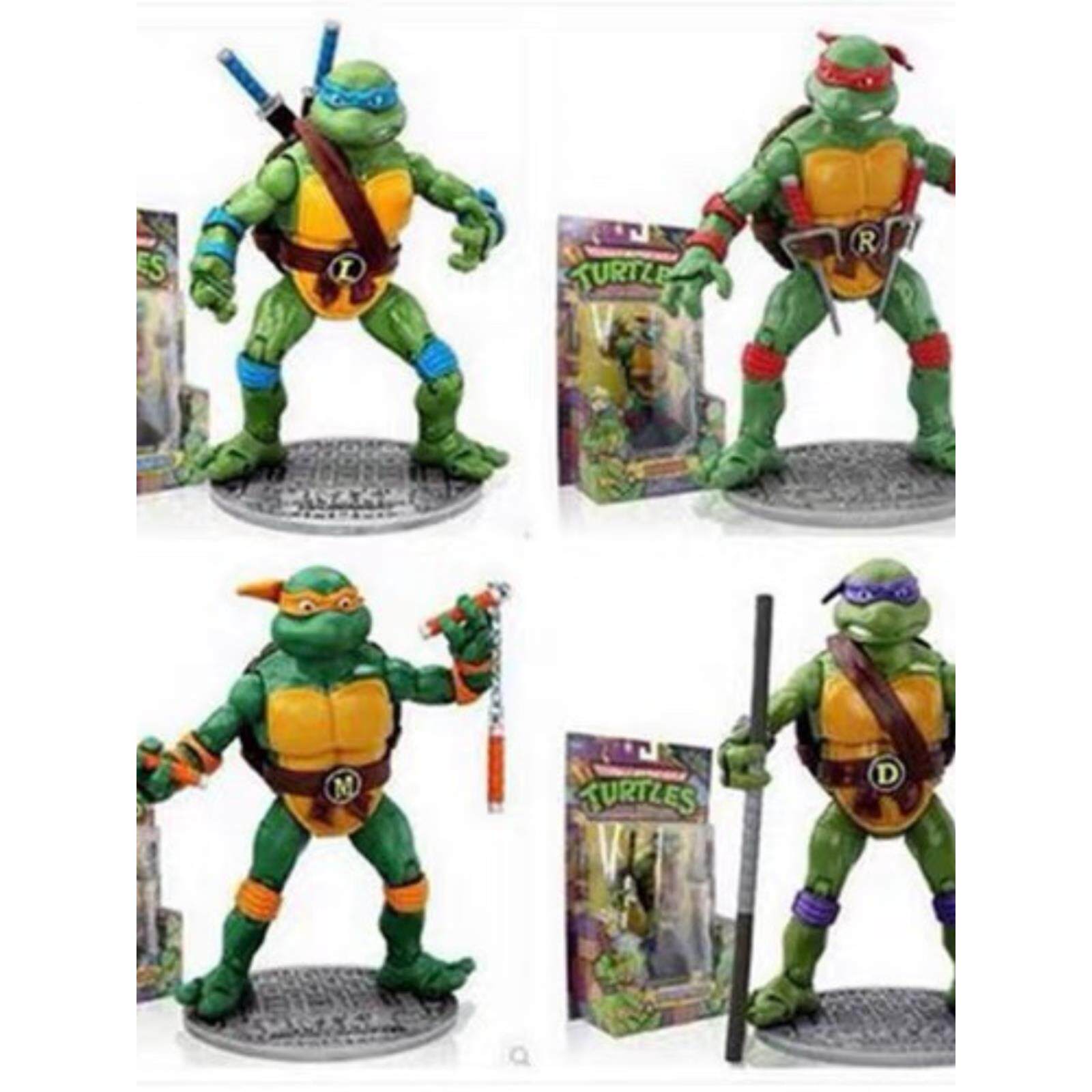 彩星忍者神龟TMNT87动画版可动玩偶模型怀旧塑胶手办玩具摆件全新