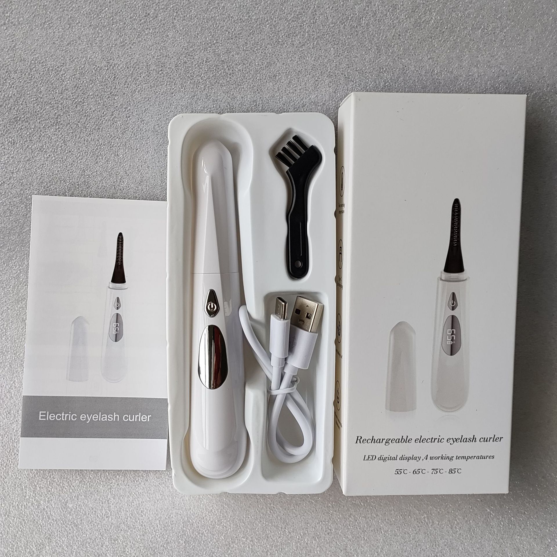 数显电烫睫毛卷翘器笔式新手适用广角加热睫毛夹可充电超广角