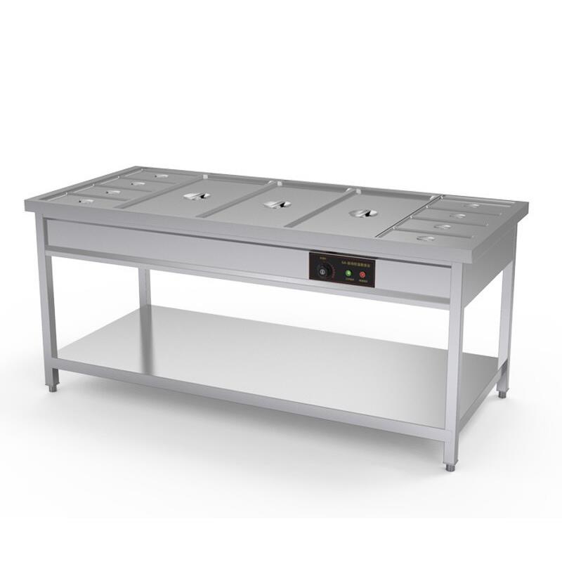 不锈钢简易五格保温售饭台餐厅厨房设备保温设备售饭台餐厅设备