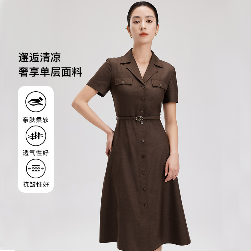 气质显瘦衬衫裙子两件套
