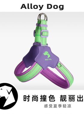 AlloyDog宠物牵引绳子大中小型犬外出专用品可爱夏天遛狗狗胸背带