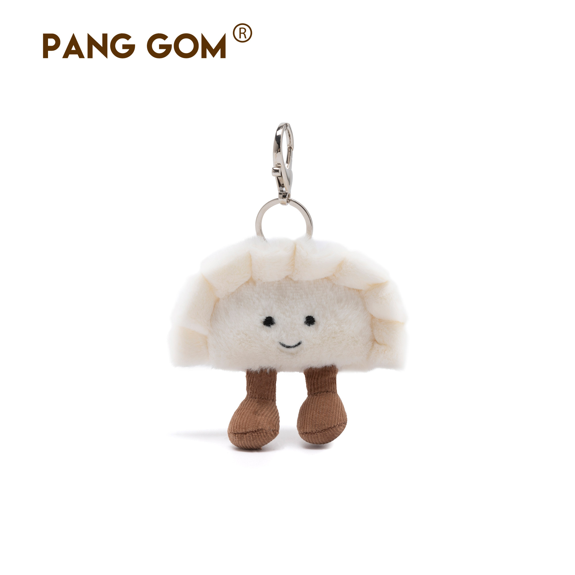 PANG GOM饺子毛绒玩具笑脸治愈包包挂件可爱公仔玩具礼物挂饰送礼