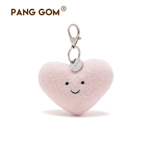 PANG GOM爱心包包挂饰钥匙扣可爱毛绒玩具玩偶公仔送礼安抚娃娃