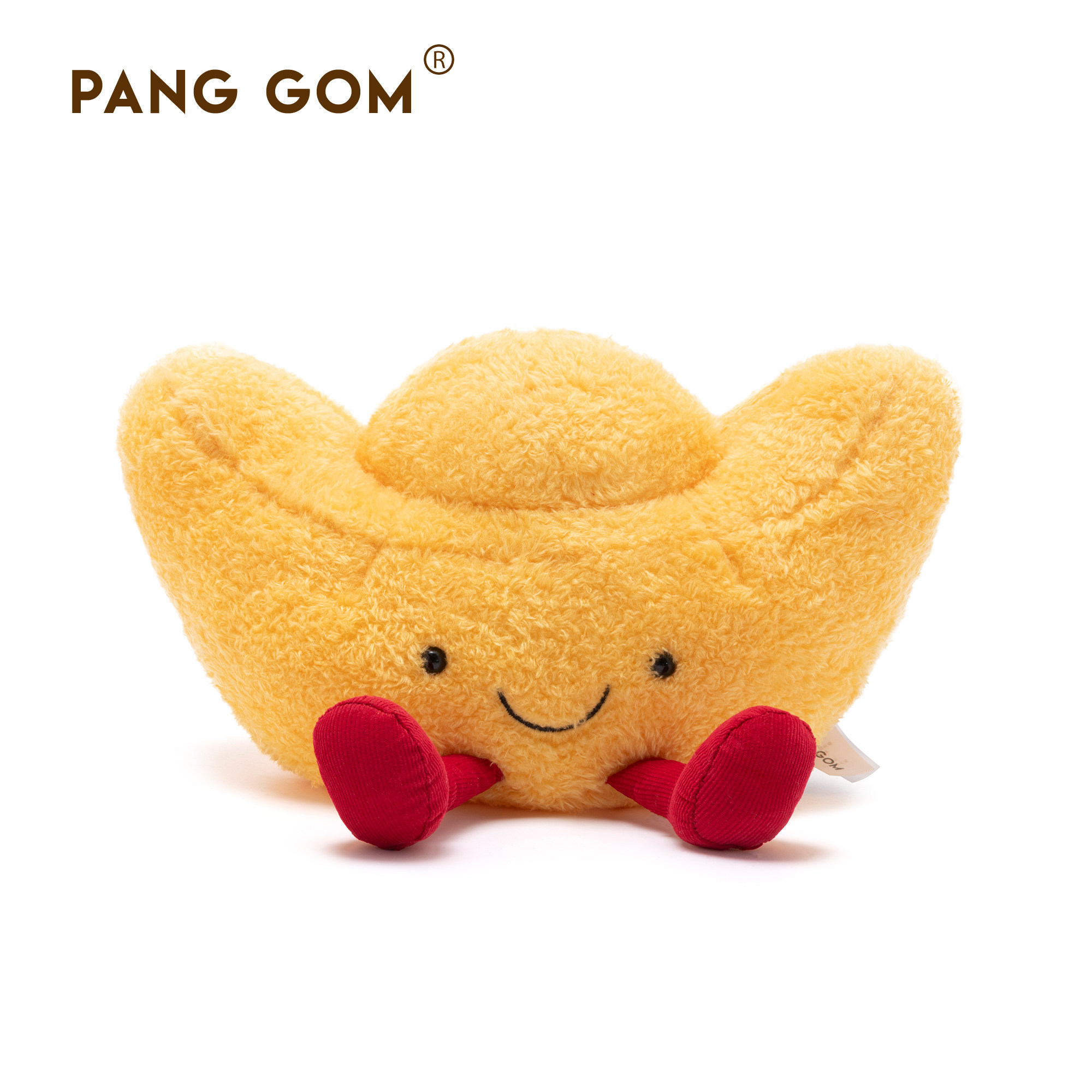 PANG GOM金元宝毛绒玩具柔软安抚招财进宝摆件玩具春节送礼可爱