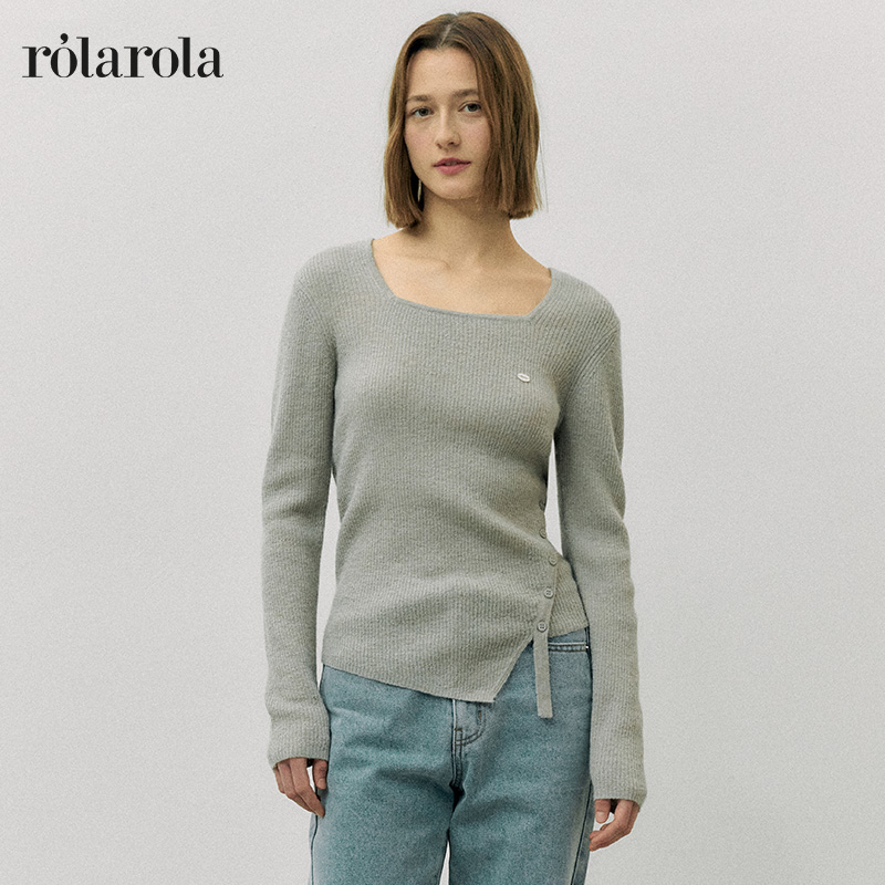 圆领修身羊毛毛针织衫女打底衫