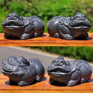 石雕貔貅青石摆件皮丘茶盘庭院客厅阳台办公室酒店雕刻装饰茶宠