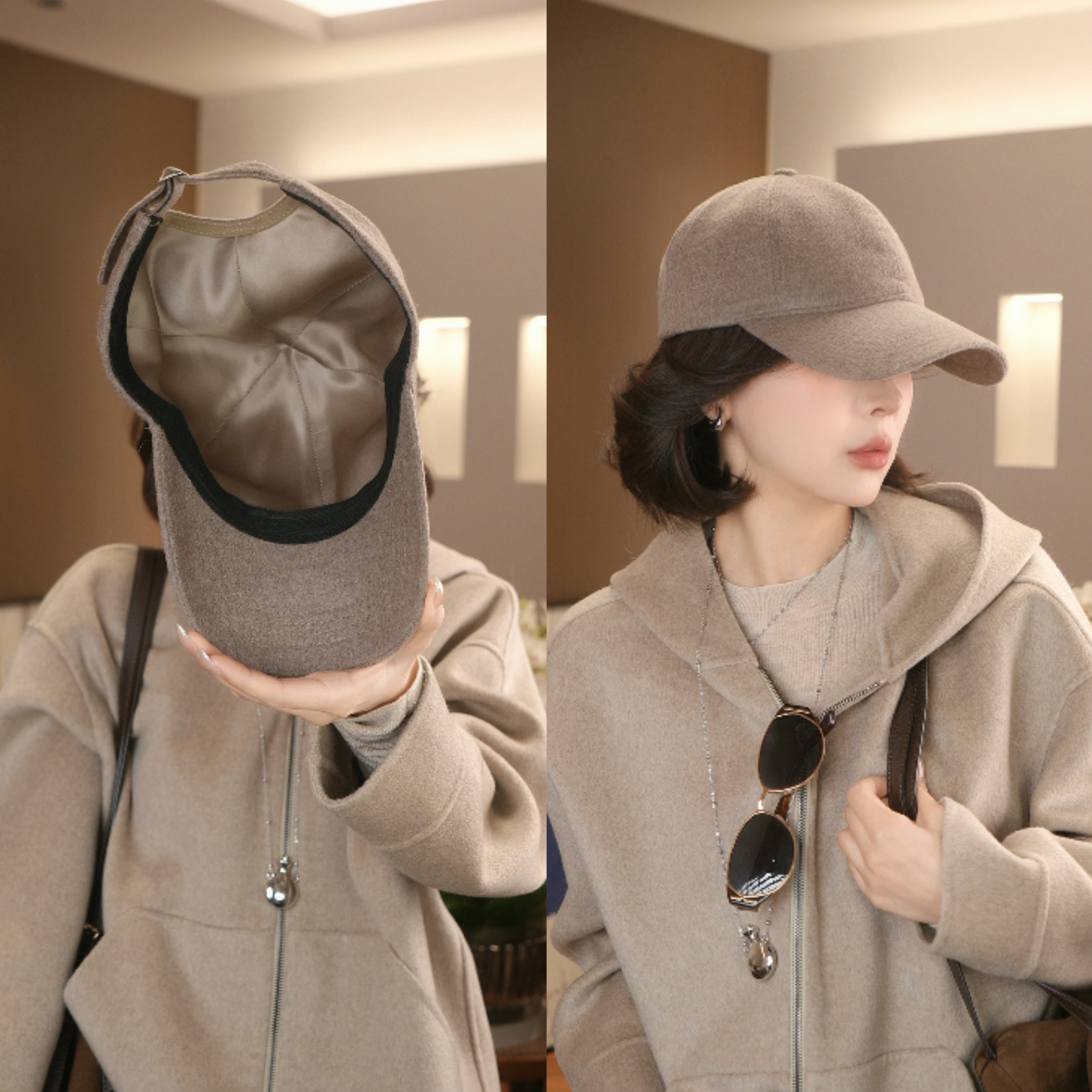 “静奢甄选”羊毛真丝棒球帽子2026正流行时尚显脸小鸭舌韩版休闲,服饰配件/皮带/帽子/围巾,帽子,淘宝优惠券,粉丝福利购,淘宝优惠卷