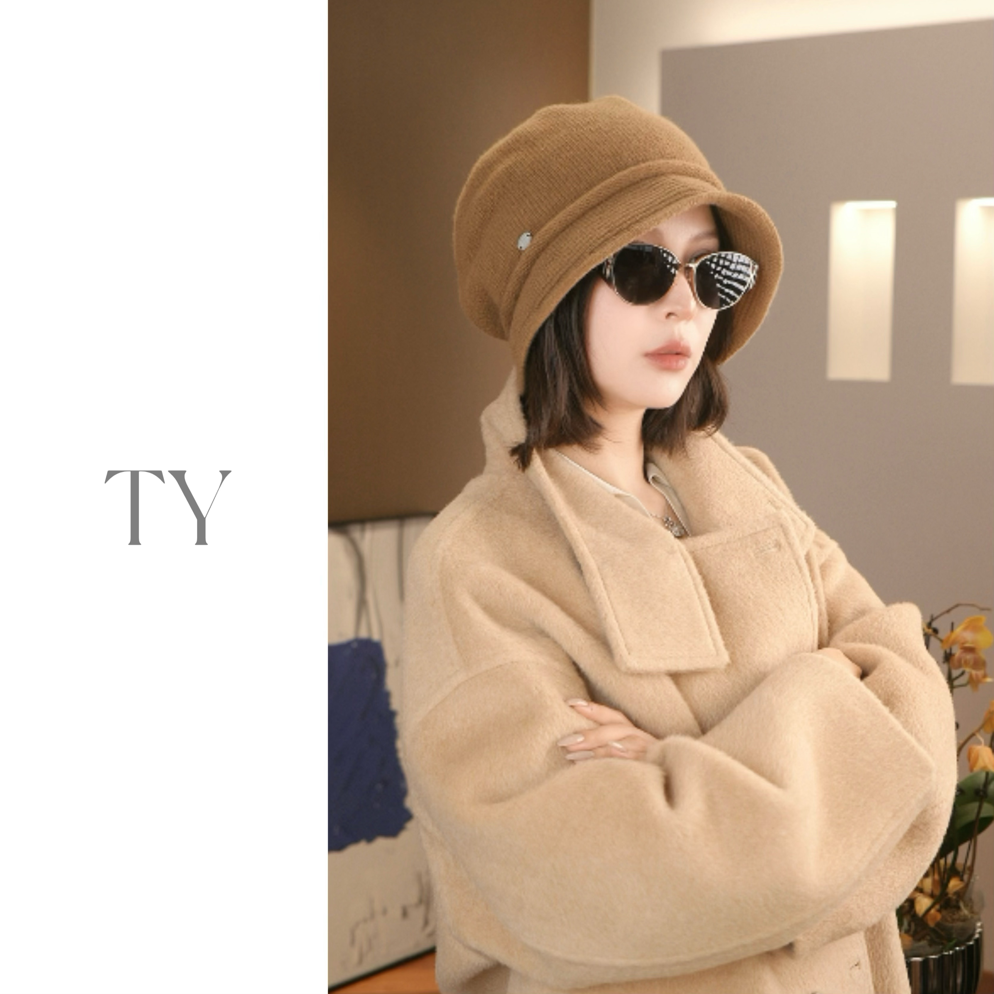 【太一帽社】羊绒抽绳设计堆堆帽