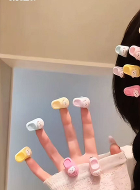 多巴胺小拖鞋发夹卡通可爱搞怪侧边夹碎发夹少女心刘海夹学生发饰