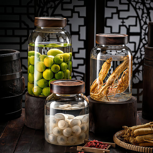 泡酒专用玻璃瓶大容量青梅酒酒罐