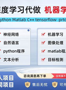 机器学习深度学习代跑代做作python代编程序代码问题解决指导编写