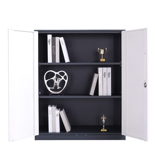 加厚铁皮文件柜钢矮柜家用书柜办公柜档案柜带锁小柜子资料凭证柜