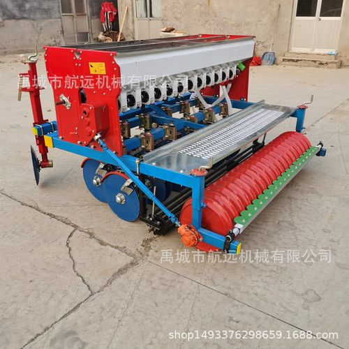 种肥同播的播种机 35-60马力拖拉机带的12行小麦播种机带镇压轮