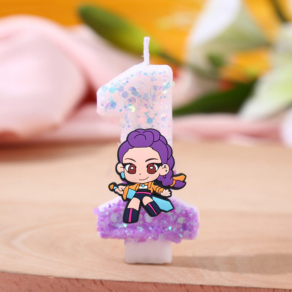 数字蜡烛蛋糕装饰猎魔女团生日蜡烛卡通生日蜡烛数字蜡烛