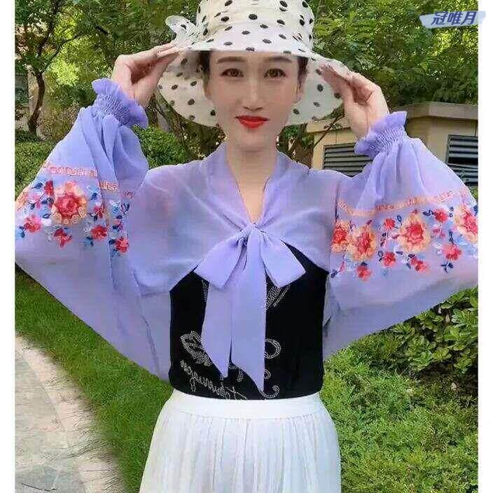 防晒袖套一体披肩斗篷女夏薄款夏外搭2026新款冰丝高端大气上档次图片