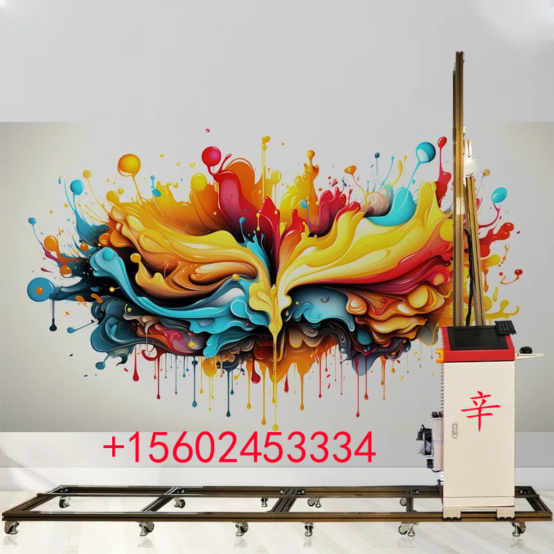 墙体3d彩绘打印机喷绘机工业级智能墙画机背景墙大型广告壁画