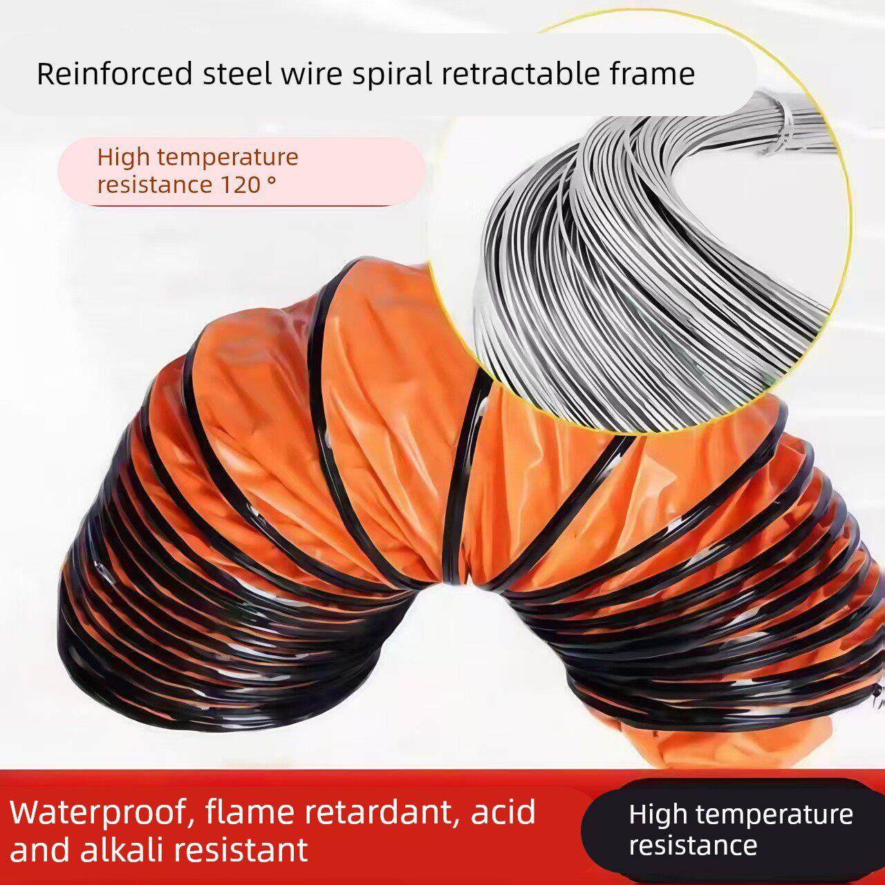 风管软管通风管帆布通风排烟排气管伸缩管道耐高温导风管风机PVC