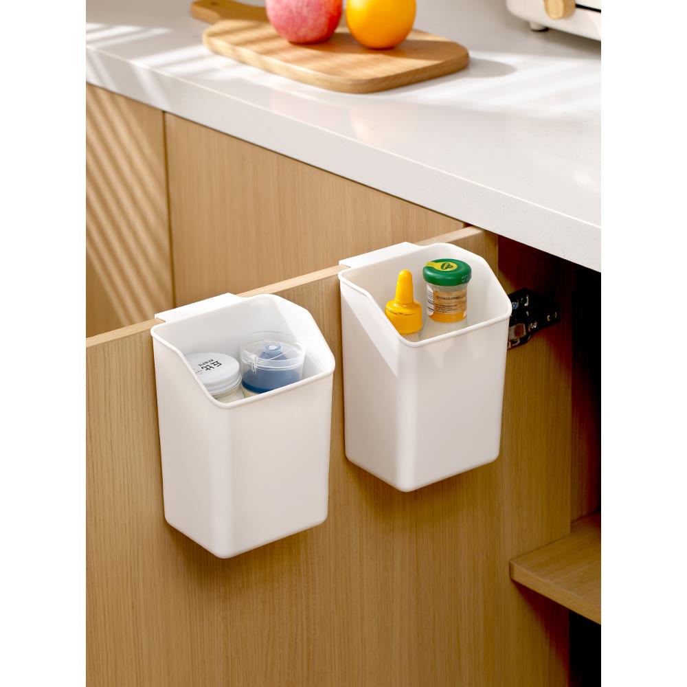 悬挂式葱姜蒜收纳盒厨房壁挂放蒜头辣椒保鲜膜置物架橱柜门收纳筐