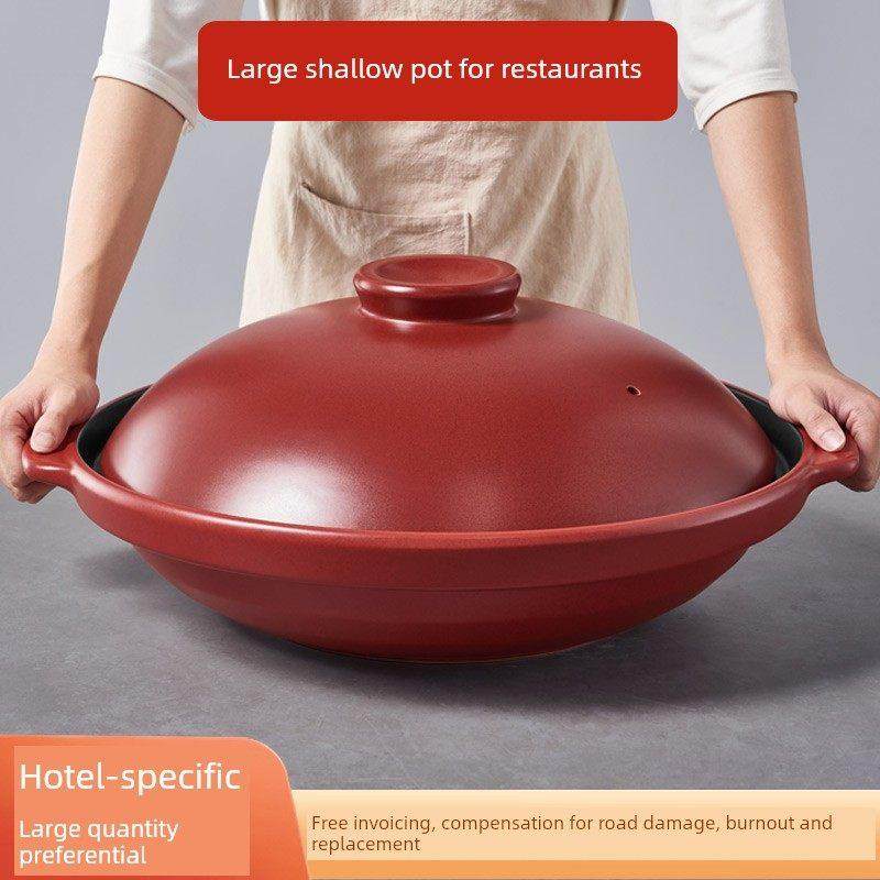 大型砂锅商业大容量特大型平底电陶瓷炉煤气炉专用炖火锅鱼头陶罐,厨房/烹饪用具,砂锅/石锅,淘宝优惠券,粉丝福利购,淘宝优惠卷