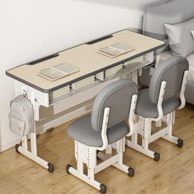 双人书桌儿童学习桌中小学生作业课桌男孩女孩家用升降书桌套装